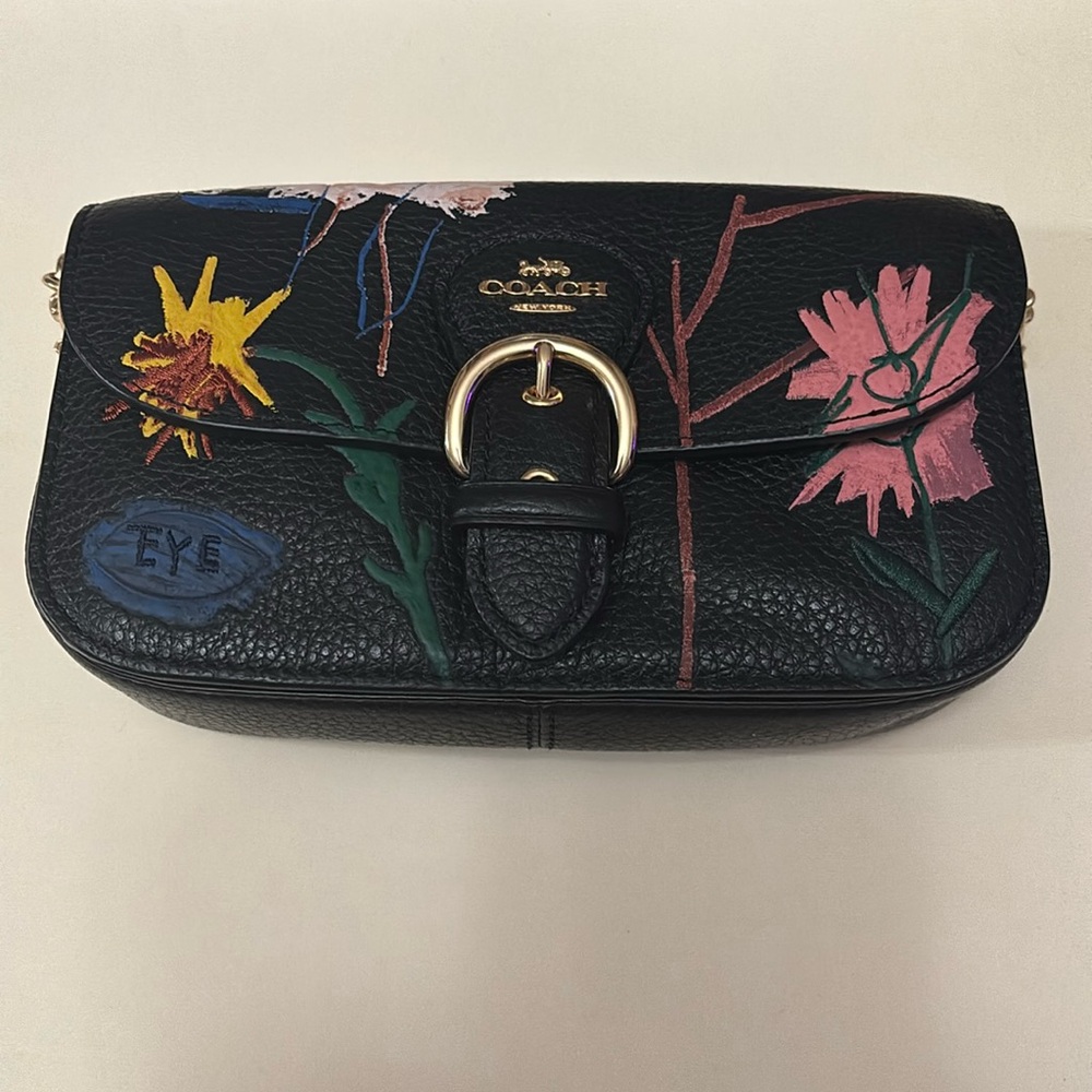 Authentic Coach X Jean Michel Basquiat kleo crossbody purse